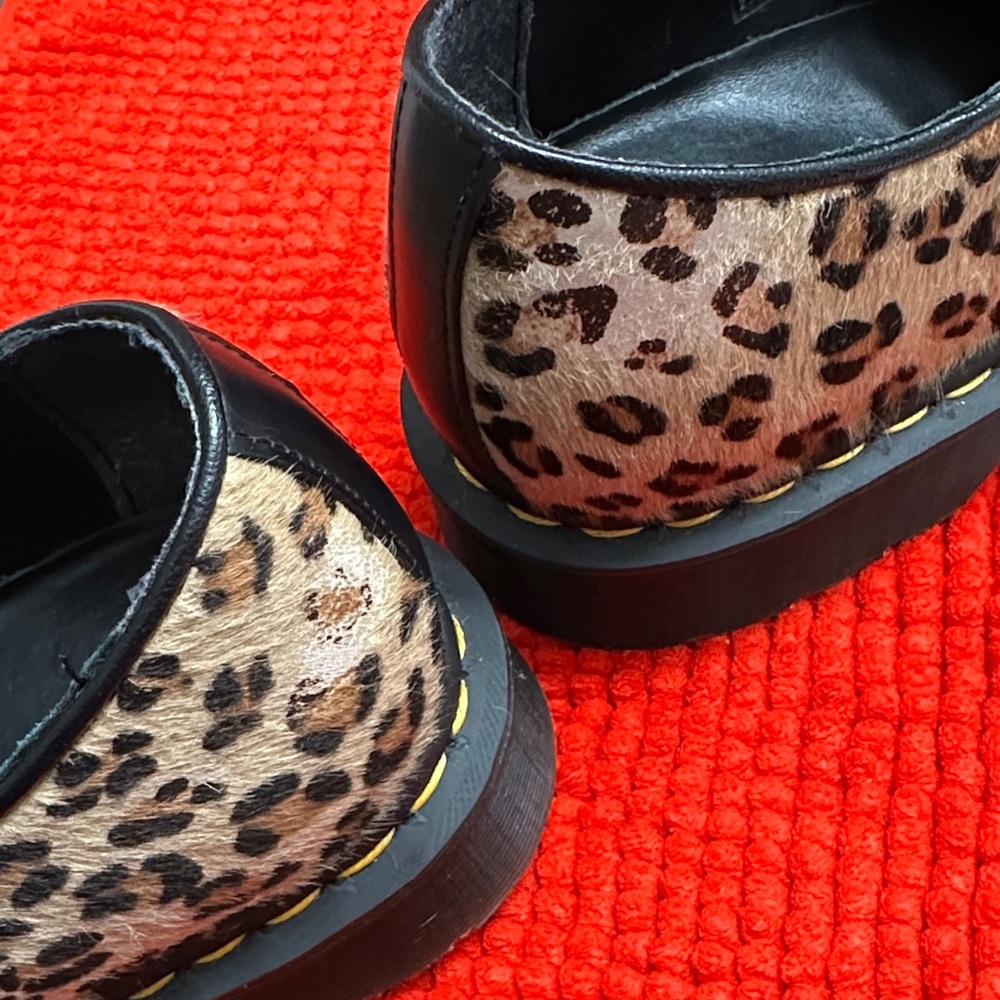 Dr. Martens Black and Leopard Print Shoes - Picture 8 of 8